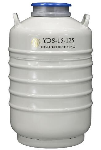 成都金凤大口径液氮生物容器YDS-15-125